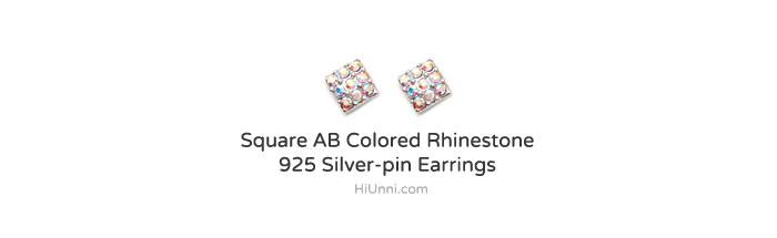 accessories_ear_stud_earrings_korean_asian-style_Rhinestone_925-silver_Rhodium-Plated_Nickel-Free_Square_AB_Aurora-Borealis