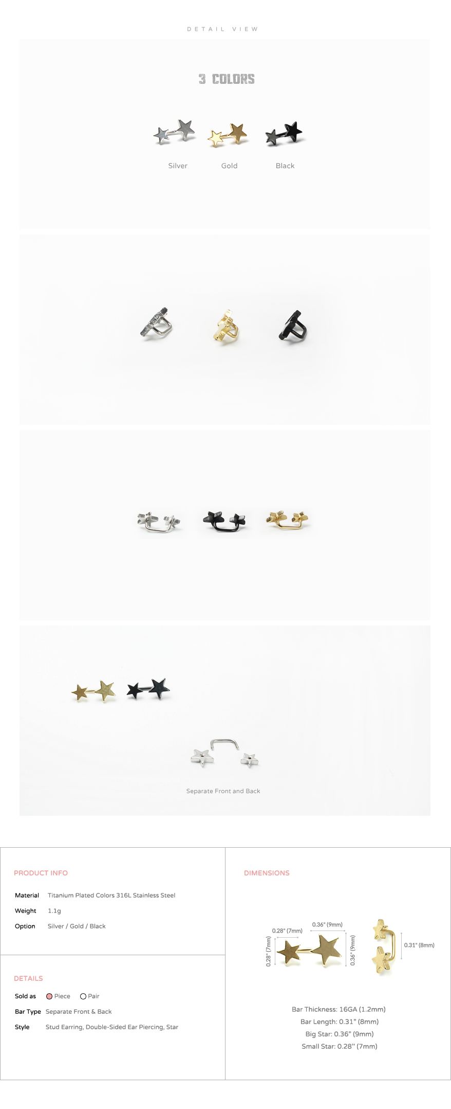 ear_studs_piercing_Cartilage_16g_316l_Stainless_Steel_earring_korean_asian_style_barbell_star_double_sided_3