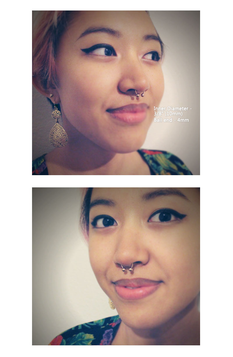 16g 1 4 6mm 5 16 8mm 3 8 10mm Rose Gold Ip Over 316l