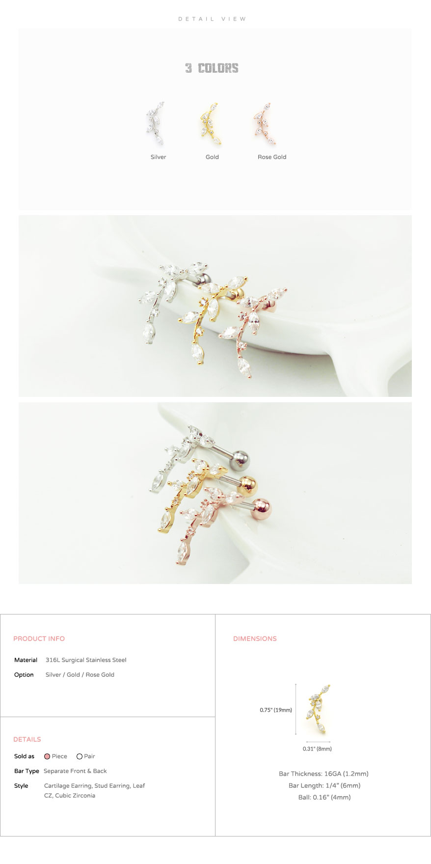 ear_studs_piercing_cartilage_earrings_16g_316l_surgical_stainless_steel_korean_asian_style_jewelry_barbell_rose_gold_helix_conch_labret_leaf_5