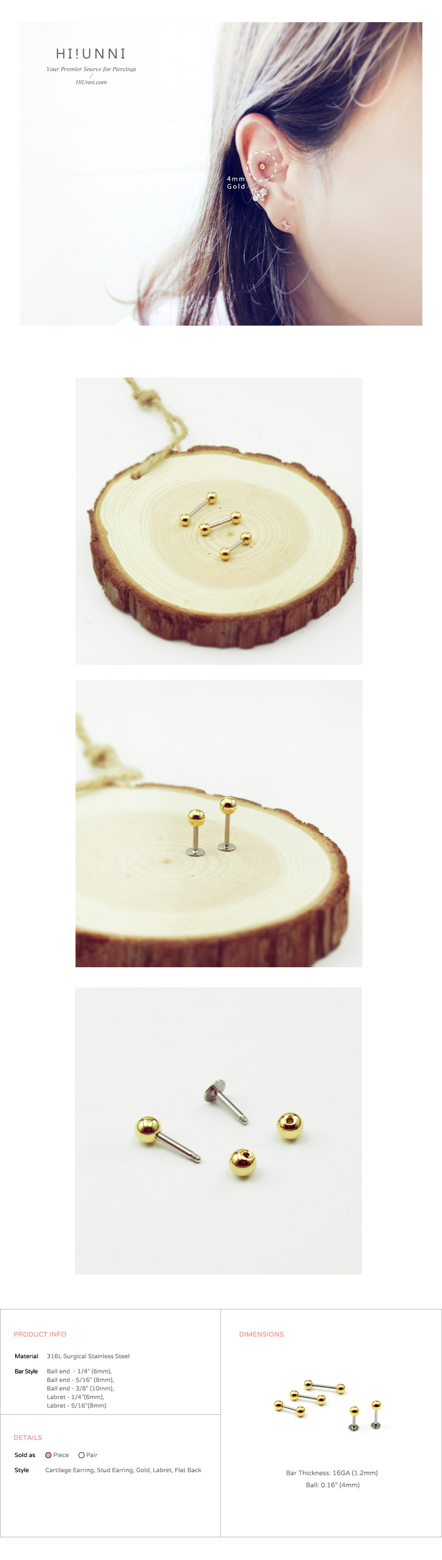 ear_studs_piercing_Cartilage_16g_316l_Stainless_Steel_earring_tragus_barbell_4mm_labret_gold_2