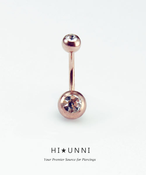 16g Xs Tiny 5 16 8mm Cz Rose Gold Belly Button Ring Rose Gold Over 316l Stainless Steel Belly Navel Ring Body Jewelry Piercing Hiunni