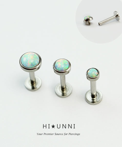16g Opal Cartilage Stud Earring Tragus Helix Lip Rings Labret Cartilage Stud Earring Tragus Helix